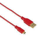 Hama Usb 2.0 Micro Cable Flexi Slim Red 0.75m