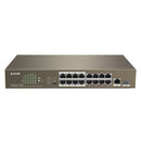 Tenda 16-Port Fast Ethernet Switch With 16-Port Poe Tef1118P-16-150W