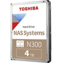 Toshiba Storage N300 Nas Drive 4Tb 256Mb Buffer 7200Rpm 3.5'' Sata 3Yrs Warranty