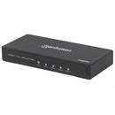 Manhattan 4K 4-Port Hdmi Splitter - 4K @60Hz, Ac Powered, Black, Retail Box, Limited Lifetime Warranty