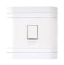 Lesco 2 Pole Flush Isolator Switch with Square Flush Cover and Hidden Indicator Light- Amperage: 50A Height: 100mm Width: 100mm Material: Polycarbonate Colour White Sold as a Single unit 3 Months Warranty