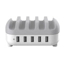 Orico 5 Port Tablet Smartphone Usb Charging Station - White