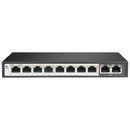 Scoop 8 Port Fast Ethernet Switch With 8 Ai Poe Ports And 2 Ge Uplink