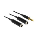 Delock Cable Audio Splitter Stereo Jack Male 3.5 Mm 4-Pin - 2 X Stereo Jack Female 3.5 Mm 4-Pin