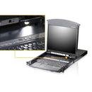 8-Port 17'' Dual Rail Lcd Ip Cat5 Kvm - D.Rail Lcd Kvm Ip Sw. W (Uskb Spkb) W (Us Eu) Cord