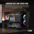 iCUE LINK 2500X RGB Micro ATX Dual Chamber PC Case; Black
