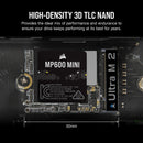 Corsair Mp600 Mini 2Tb M.2 Nvme Pcie Gen. 4 X4 Ssd; Read Up To 5000Mb S; Write Up To 3800Mb S