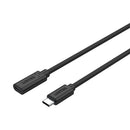 Unitek Usb3.1 4K 100W Pd 10Gbps Type-C Extension Cables (C14086Bk) - 0.5M