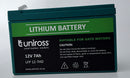 Uniross - 12.8V 7Ah, 89.6Wh, High Draw, Lithium Phosphate Battery