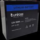Uniross - 12.8V 20Ah, 256Wh Lithium Phosphate Battery