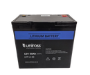 Uniross - 12.8V 50Ah, 640Wh Lithium Phosphate Battery