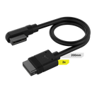 Corsair Icue Link Cable; 2X 200Mm With Straight Slim 90 Degree Connectors; Black