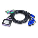Aten 4-Port Ps2 Vga Cable-Built-In Kvm With Audio Support