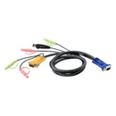 Aten 3M Usb Kvm Cable W Audio - Sphd15 & Audio To Vga Usb & Audio. (Speaker & Mic Support).