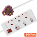 Ellies 6 way High Surge Multiplug 0.5M - WT