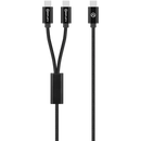 Amplify Linked Series USB-C to 2x USB-C Braided Cable 1.2m - Black