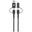 Volkano Weave Series 4-in-1 Cable Two Pack - 1.2m/4ft & 1.8m/6ft