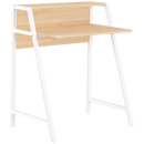 Everfurn Orchid Desk with Monitor Shelf, Powder Coated Steel