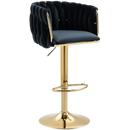 Everfurn Princeton Bar Stool - Gold and Black