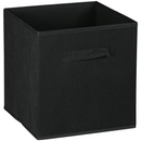 Everfurn Storeman Black, Collapsible Fabric Organiser Storage Basket - Single