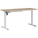 Premium Apex 1.4 Electric Height Adjustable Desk - White Frame - Light Oak Desktop
