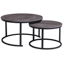 Everfurn Indus Nesting Coffee Table Marble Grey 2 - Piece