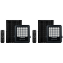 2 x Switched 100w Solar Floodlight with Remote