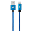 Pro Bass Braided Series Micro USB Cable - Blue 1.5m