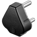 Ellies 16a Heavy-Duty Rubber Screw-on Plug Top - Black