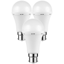 Switched 5w A60 Rechargeable B22 LED Light Bulb - WW - 3 Pack