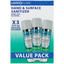 Liquid Clinic - Hand Sanitizer 275ml x3 Value Pack