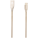 Volkano Iron Series Round Metallic Spring Micro USB Cable 1.2m - Champagne Gold