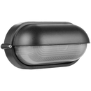 Ellies Arc Series - AC Oval LED Bulkhead - Aluminium + Glass - E27 Base -BK