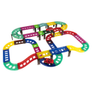 Edu-Matic Mini-Mag Magnetic Tile Tracks with 2 Cars and 93 Pieces