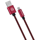 Amplify Linked Series Micro USB Braided Cable - 2m - Black/Red