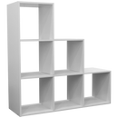 6 Cube Bookshelf - 3 Tiered Shelves with Anti Tilt Safety & Easy Assembly