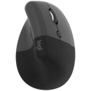 Logitech(R) Lift Vertical Ergonomic Mouse - Graphite / Black