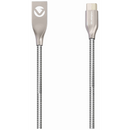 Volkano Iron Series Round Metallic Spring Type-C Cable 1.2m - Silver