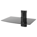 Volkano Steel Series Aluminium, Steel and Tempered Glass Single Shelf Unit