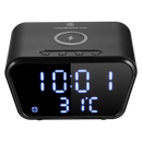 Volkano Awake Series Alarm Clock with Wireless Charging - Black