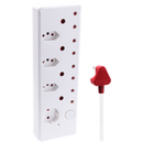 Switched Medium Surge 8-Way Multiplug 0.5m