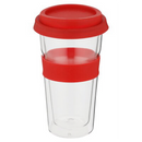 Snappy Thermal Glass Tumbler 400ml Red