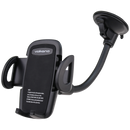 Volkano Flex Series Car Phone Holder with Suction Cup and Flexible Arm - Black