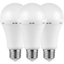 SWITCHED 5W A60 Rechargeable E27 LED Light Bulb CW - 3 Pack