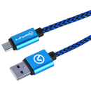 Amplify Linked Series Micro USB Braided Cable - 2m - Black/Blue