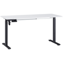 Premium Apex 1.4 Electric Height Adjustable Desk - Black Frame - White Desktop