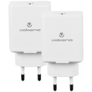 Volkano Potent Series 25w P.D. / PPS Wall Charger - Bundle of 2 - White