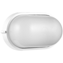 Ellies Illume Series - Large AC Oval Bulkhead - Aluminium + Glass - E27 Base -WT