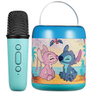 Disney Stitch Cylinder Karaoke Speaker with Bluetooth Microphone