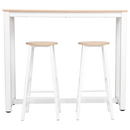 Everfurn Chenin 3-Piece Bar Table & Stool Set with Powder-Coated Frame